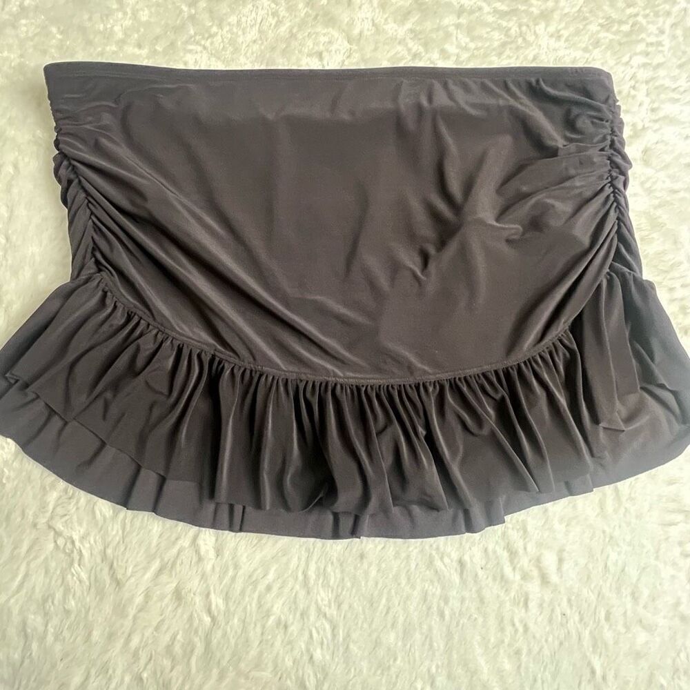 Sonnet Shores Womens Black Full Coverage Swim Skirt Size 24W NWT